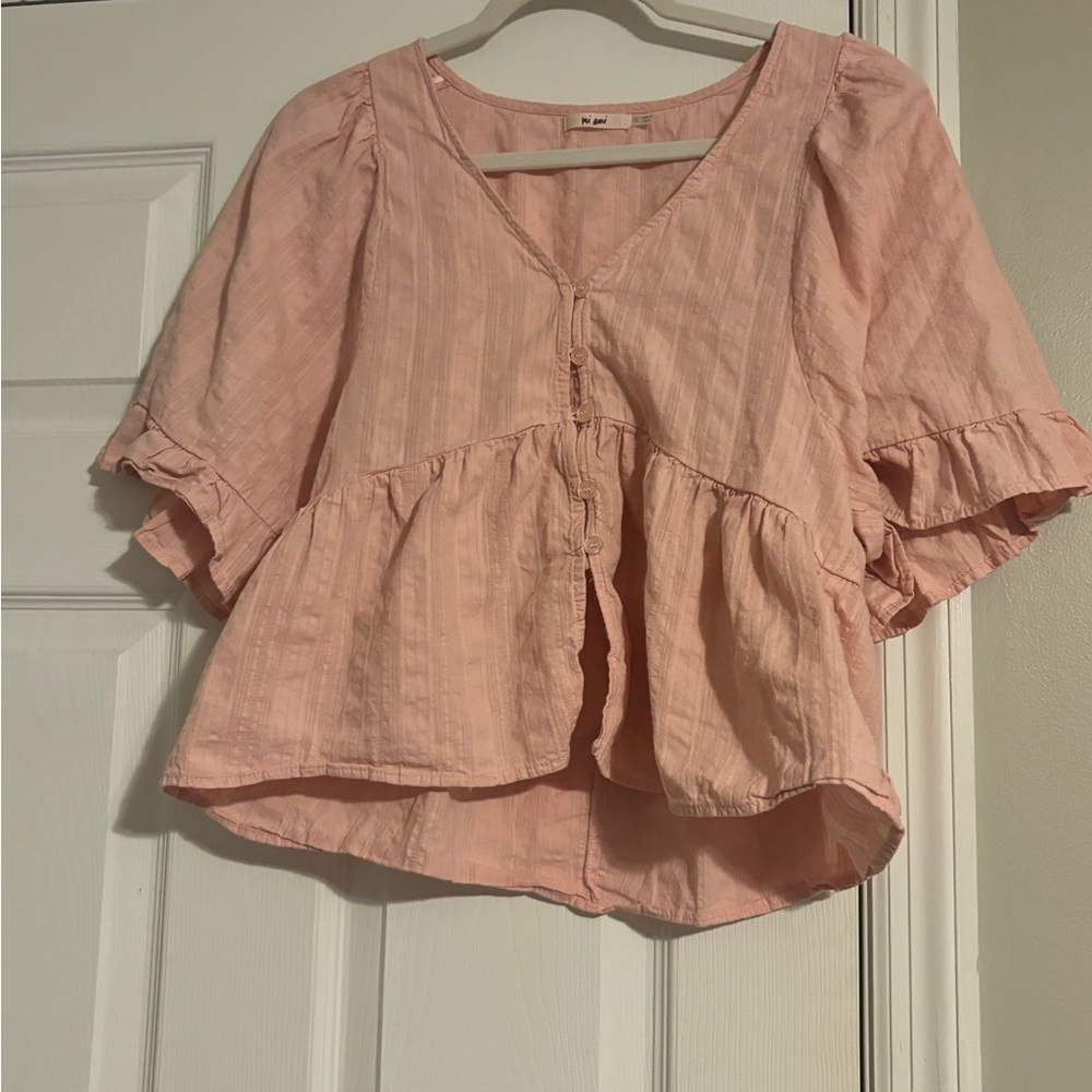 Francesca's Collections Pink Blouse